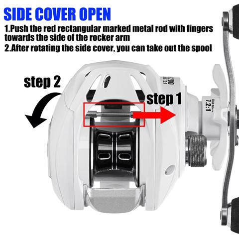 SAMOLLA Baitcasting Кастинговая рыболовная катушка Saltwater Long Shot Ultralight 6 + 1BB Drag Clciker 7.2: 1 с высокой скоростью заброса