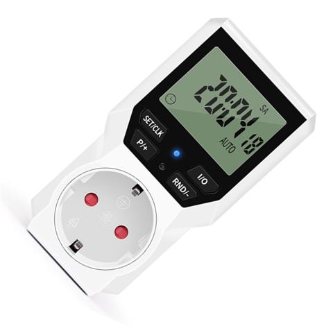 Умная розетка с таймером Цифровой электронный переключатель таймера EU Plug ЖК-дисплей Программируемый контроль времени Автоматическая защита