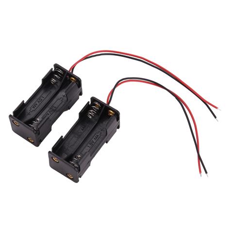 Черный 2-слойный держатель аккумуляторов 4х1,5V AAA 2 шт.
