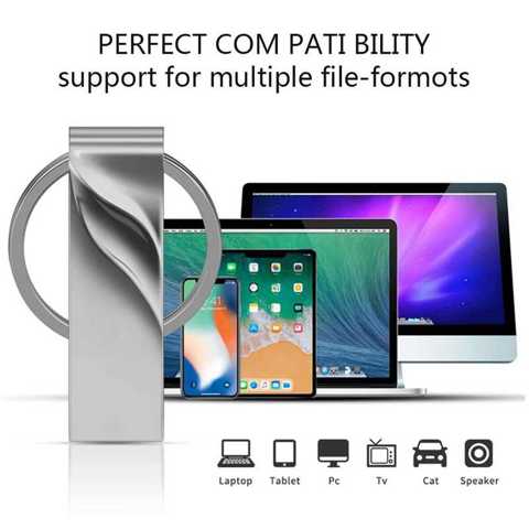 Новая 32GB Металлическая Флешка Высокоскоростная USB Флешка 64GB Флеш-накопитель 16GB USB-ключ 128GB 8GB 4GB Бесплатный