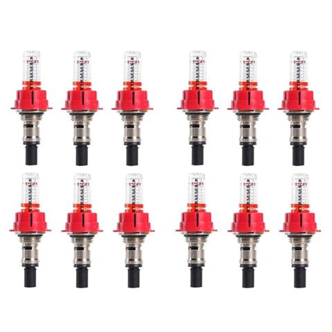 12 Шт. Расходомер коллектора Теплого Пола, Регулятор Визуального контроля Расхода для Систем Теплого Пола (1/2)