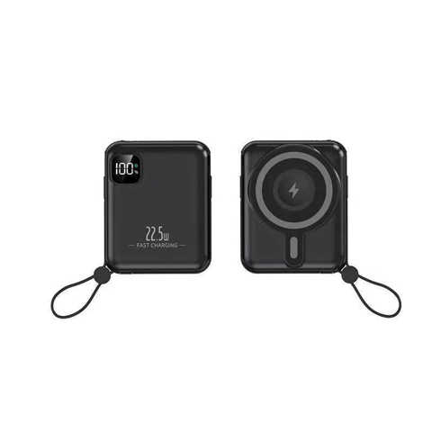 Новый Мини Magsafe Беспроводной Зарядный Магнитный Power Bank 22.5W С Быстрой Зарядкой И Встроенным Кабелем Портативное Зарядное