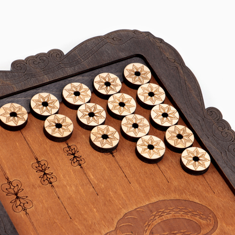 Нарды деревянные большие, настольная игра 'Змея', 45x45 см