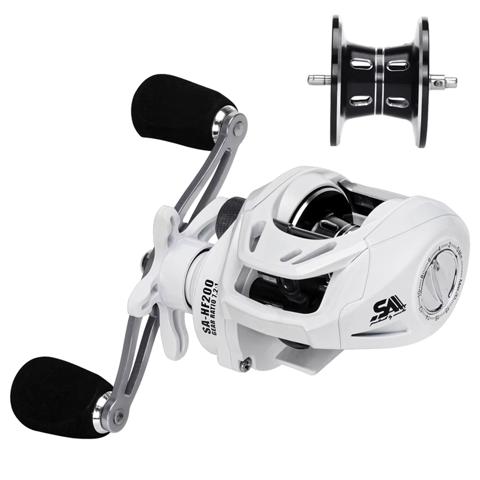 SAMOLLA Baitcasting Кастинговая рыболовная катушка Saltwater Long Shot Ultralight 6 + 1BB Drag Clciker 7.2: 1 с высокой скоростью заброса