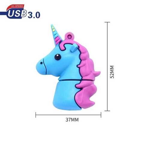 32GB 16GB USB 3.0 Мультяшный Единорог 64GB 8GB 4GB Милый Мини-цветной Лошадка Флешка Память