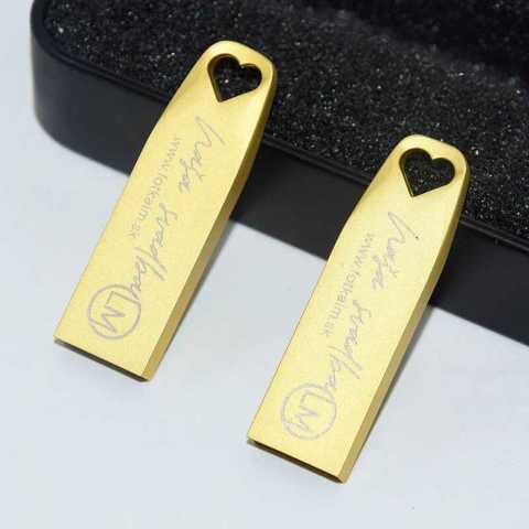 10 Шт./лот USB В Форме Сердца Флешка С Бесплатным Логотпом USB-накоптель 2.0 8 16 32 64 ГБ USB-ключ Подарок Для