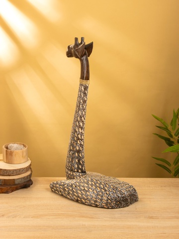 Сувенир 'Жираф', 28x17x60 см, дерево, бежево-коричневый