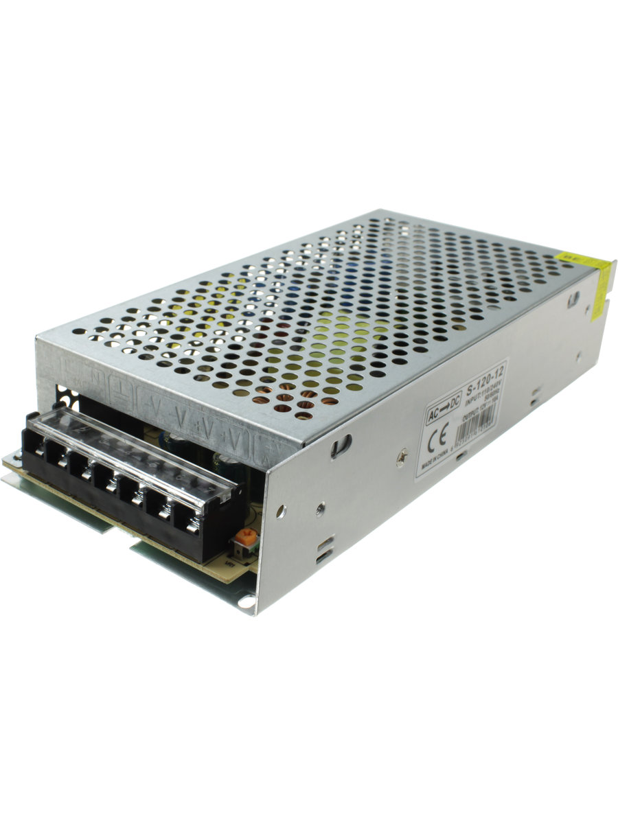 

Блок питания 12В 10А импульсный сетка, металл