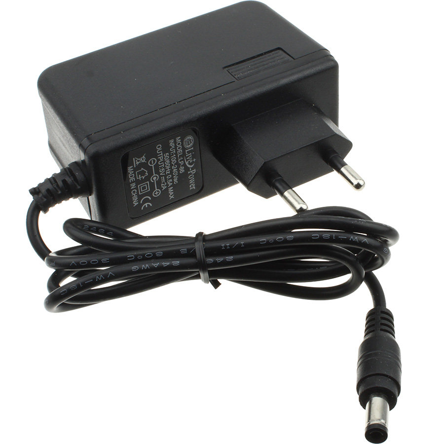 

Блок питания 5В 2А импульсный 5.5х2.5, евровилка, узкий корпус