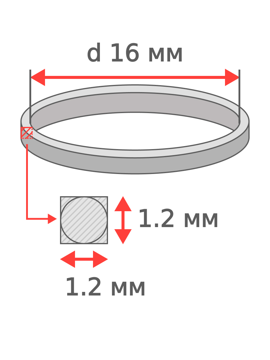 

Пассик 16*1.2*1.2, L/2-полудлина 25мм