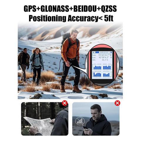 Портативный GPS-Навигатор A6 Для Пеших Прогулок, Поддержка Нескольких ГНСС, Прочный GPS-Навигатор