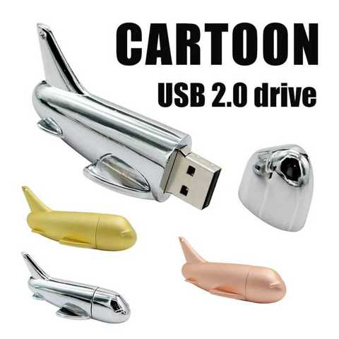 Миниатюрная Модель Самолета USB USB2.0 4GB 8GB 16GB 32GB 64GB 128GB Флешка USB-накопитель Pendrive U-диск