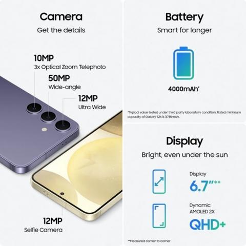 Смартфон Samsung Galaxy S24, 8/512ГБ, global