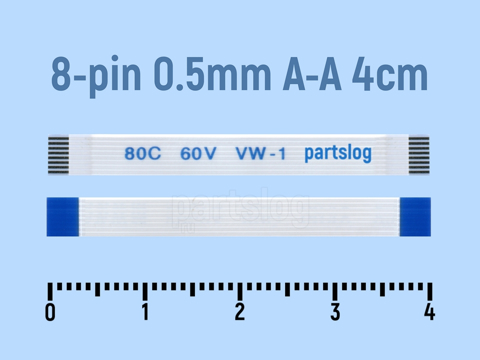 Шлейф тачпада для HP EliteBook 820 G3 820 G4 825 G3 FFC 8-pin Шаг 0.5mm Длина 4cm Прямой A-A