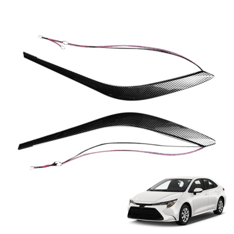 Автомобильная панель передней двери из углеродного волокна с рассеянным светом LED Atmosphere Lamp синего цвета для Toyota Corolla 2019-2022