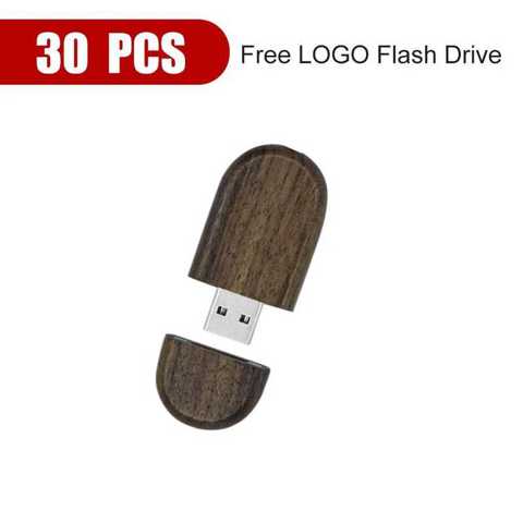30 Шт./лот Деревянные Флешки С КоробКой Бесплатное НаНесеНие Логотипа USB-флешки 4GB 8GB 16GB 32GB 64GB USB 2.0 Память Для