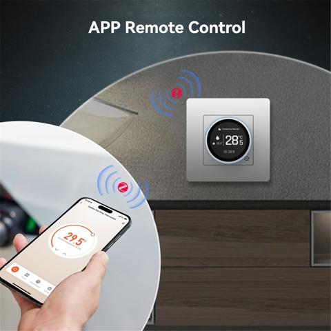 Умный термостат для теплых полов Tuya ZigBee черный