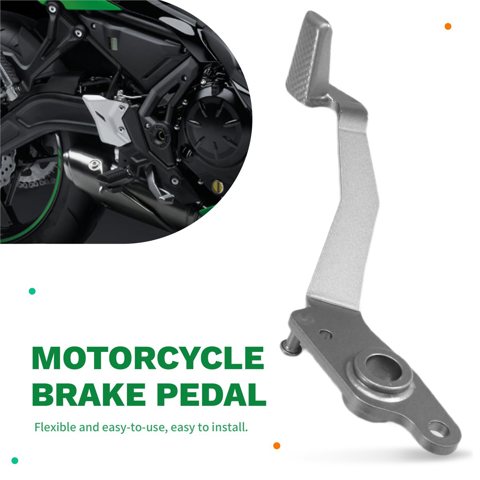 Подставки для ног мотоцикла, рычаг управления педалью тормоза для Kawasaki Ninja 650 Z650 EX650 ER650 2017-2025, серебристый.
