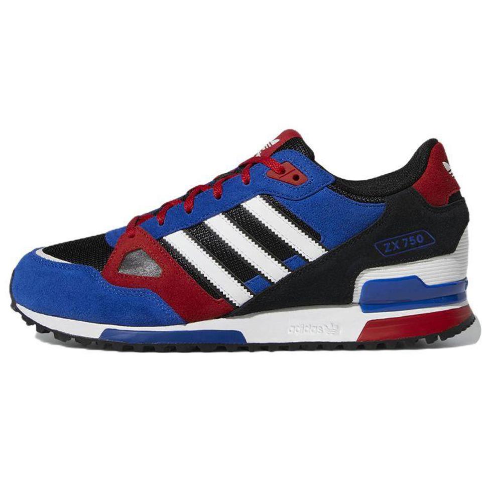 Adidas ZX 750 Black Blue Red Мужские кроссовки Core-Black Cloud