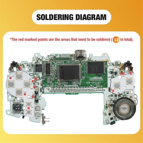 Для мембранной кнопки GBA, тактильный обновленный комплект, замена кнопки, ремонт для аксессуаров для консоли GBA