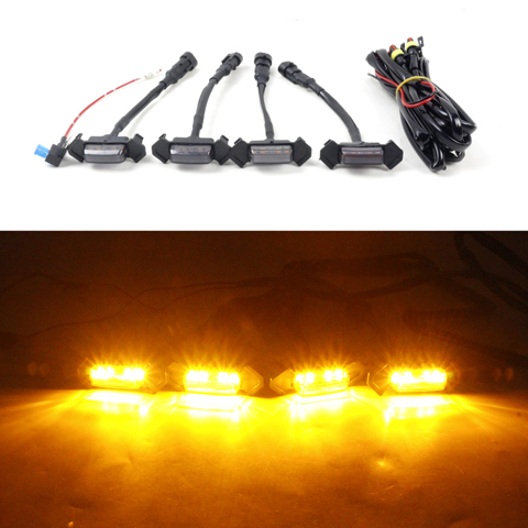 Комплект светодиодных фонарей для решетки радиатора Дневные ходовые огни автомобиля Аксессуары для модификации автомобилей