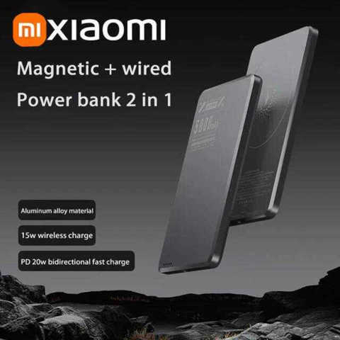 5000 мАч тонкий портативный зарядник Power Bank Qi магнитный беспроводной супербыстрый для iPhone