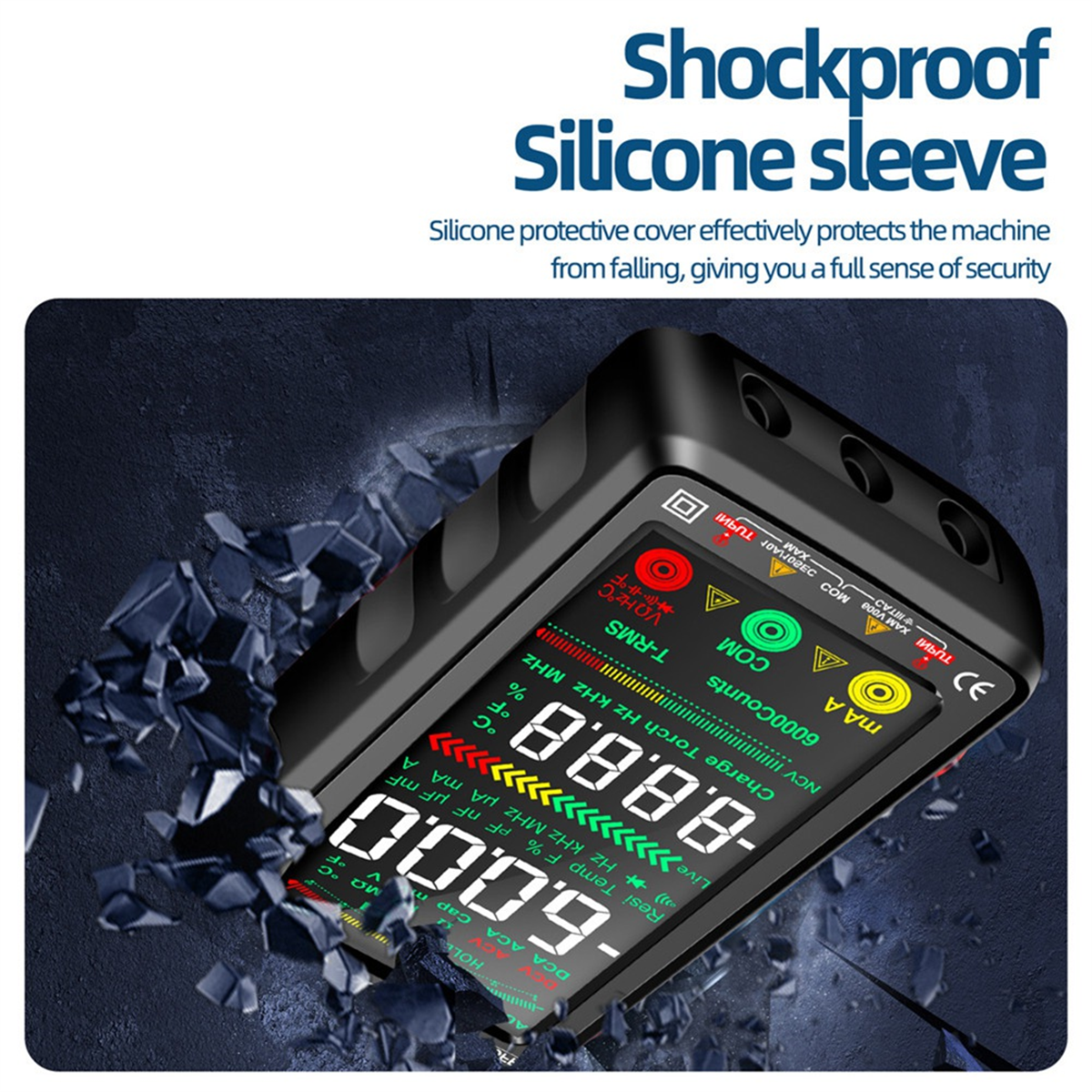 ANENG 682 Smart Профессиональный мультиметр Амперметр переменного /постоянного тока Тестер напряжения Перезаряжаемый Электрический Тестер Ом диодов Инструмент черный