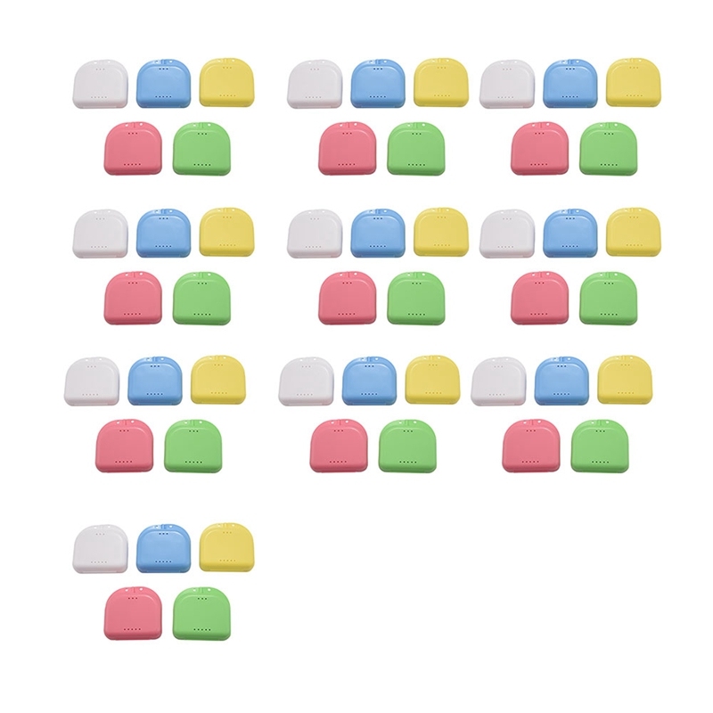 

Футляр для фиксатора 50шт Футляр для каппы Ортодонтическая коробка для фиксатора Контейнер для хранения зубных протезов