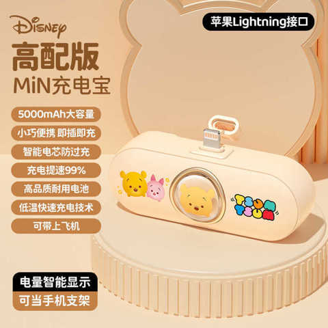Портативный Зарядный Блок Disney Capsule Power Bank Новый С Быстрой Зарядкой Компактный Милый В Форме Космической Капсулы