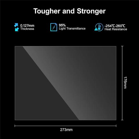 3ШТ Защитной пленки PFA 273 X 176 Мм для ELEGOO Saturn 4, Saturn 4 Ultra Пленка PFA для 3D-печати