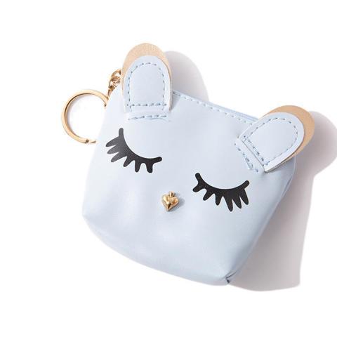 Cartoon coin purse Новый Мини-кошелек Виде Милого КотиКа Модный Женский Форме Сердца Вышитый КошелеК Для Монет В Стиле Макарон.