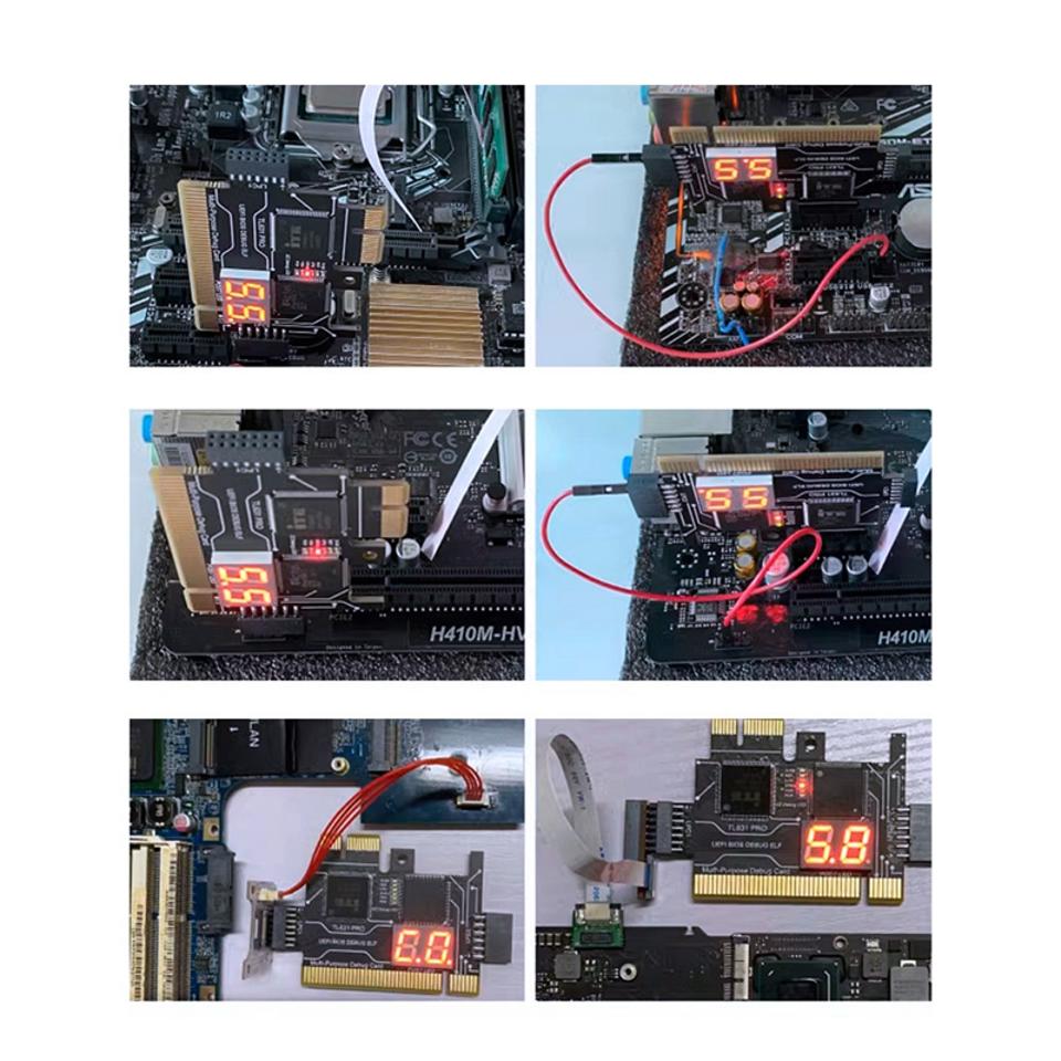 Анализатор LPC Debug Card PCI PCI-E Post Test Kit Диагностическая карта ...