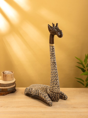 Сувенир 'Жираф', 28x17x60 см, дерево, бежево-коричневый