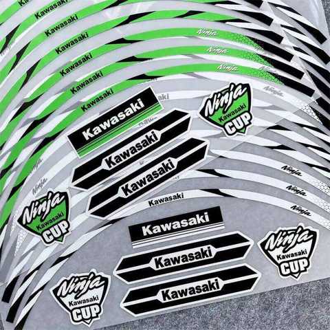 для на ступицу колеса Подходит наклеек мотоцикла NiNja400 стальные диски Kawasaki отражающие декоративные наклейки модифицирован