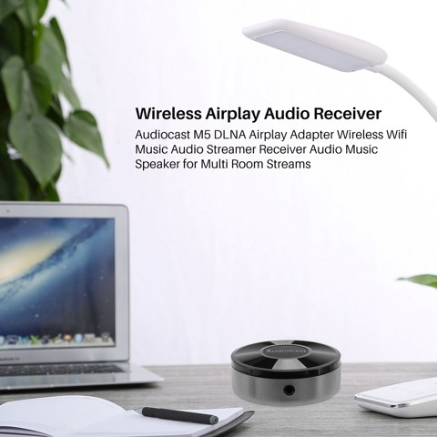 Audiocast M5 DLNA Airplay Адаптер Беспроводной Wifi Музыкальный Аудио-стример Приемник Аудио-музыкальный динамик для трансляции в нескольких комнатах