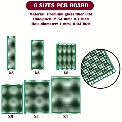 92ШТ Комплект печатных плат Универсальный прототип печатной платы Печатные платы для DIY Электронного комплекта Комплект для пайки