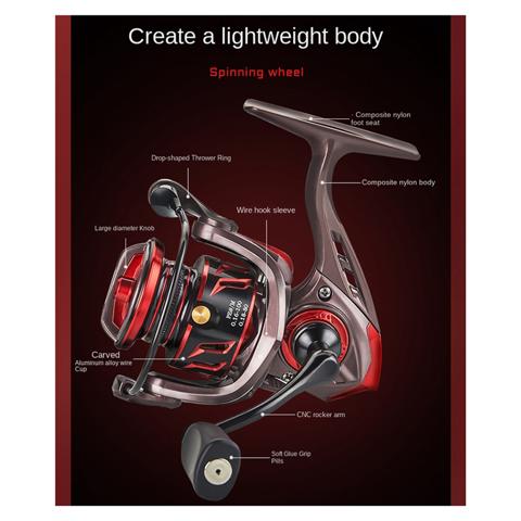 Катушка для спиннинга Водонепроницаемая катушка для спиннинга Ультралегкая рыболовная катушка Катушка для приманки Рыболовная катушка для пресноводной рыбалки
