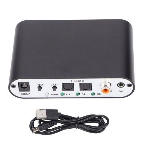 5.1 Цифровой звуковой декодер Конвертер Стерео SPDIF Коаксиальный AUX в 6 RCA Аудио декодер Конвертер для телевизора Домашнего кинотеатра