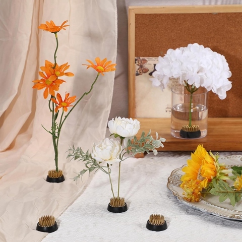 8 Шт. Круглый латунный Держатель для цветов, Металлические цветочные лягушки, Японская ваза Икебана, Цветочные Лягушки, аранжировщик цветов (1,34 дюйма)