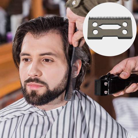 2 Шт. Керамическое лезвие Сменный керамический резак, 28 зубьев Сменный керамический нож для стрижки, 2-луночный нож для стрижки, черный