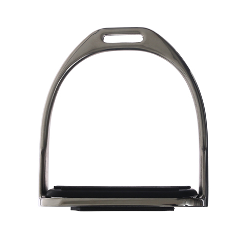 Стремена металлические с резиновыми вставками, хром, набор 2 шт.