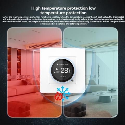 Умный термостат для теплых полов Tuya ZigBee черный