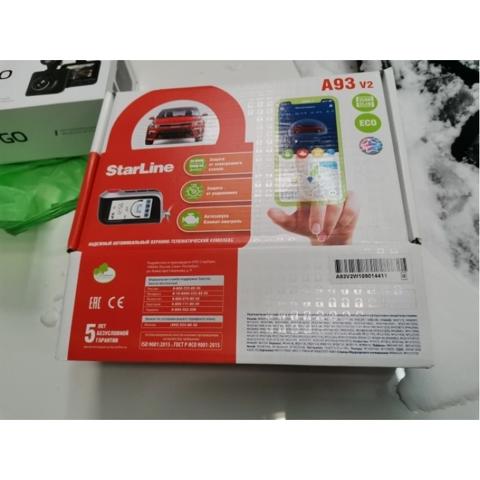 Автосигнализация StarLine A93 v2 2CAN2LIN ECO  автоматический запуск двигателя диалоговый код рабочая частота 434 МГц встроенный