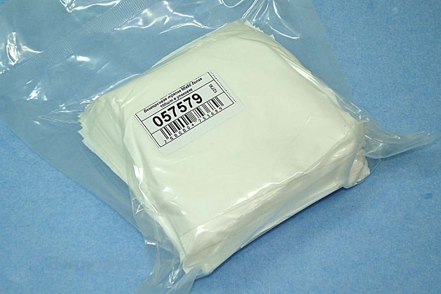 

Безворсовая тряпка 90х90 белая 100шт в упаковке