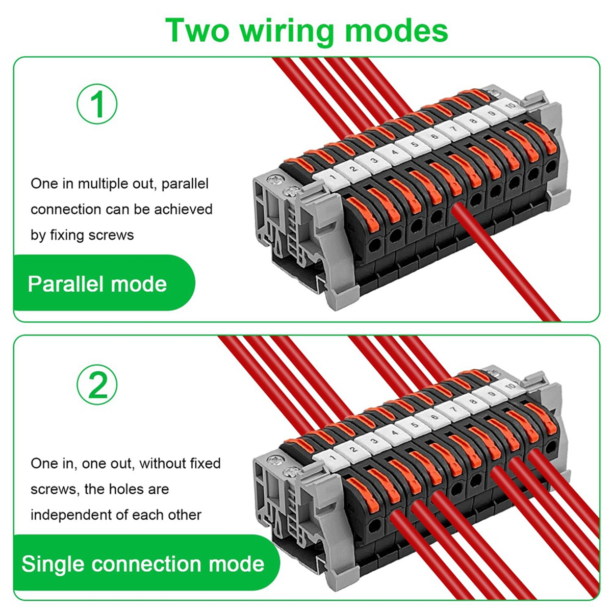 

Комплект из 40 клемм на DIN-рейку, 0,08-4 мм2 -211 клемм на DIN-рейку, Черный комплект клеммных колодок,Блок электрического подключения