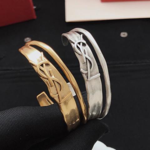 Браслет YvesSaintLaurent винтажный глянцевый из латуни как оригинал  новинка 2026