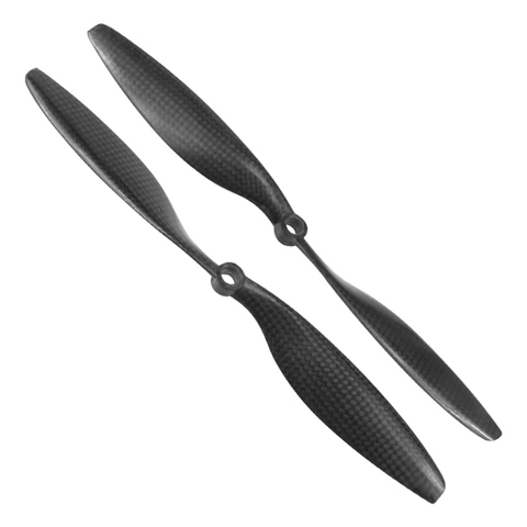 Черный спиральный пропеллер из углеродного волокна 10X4,5 дюймов 1045, Прямой и Обратный двухлопастной пропеллер для Мультикоптера