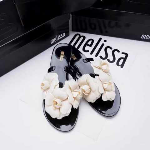 Женские сандалии Melissa 2025 New Camellia, пляжные шлепанцы с нескользящей подошвой, плоские сандалии из желеобразного материал