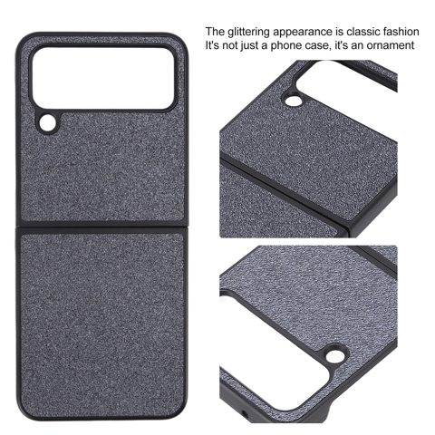 Яркий чехол для телефона с замшевым внутренним слоем, противоцарапочный, складной экран, для Samsung Galaxy Z Flip 4, черный