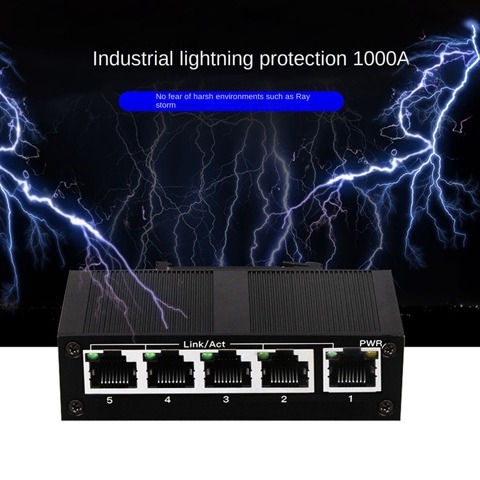 5-Портовый сетевой коммутатор Ethernet промышленного класса со скоростью 100 Мбит/с, неуправляемый разветвитель промышленной сети рельсового типа